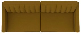 Żółta rozkładana sofa 86 cm Celine – Støraa