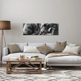 Obraz - Cyrk (z zegarem) (90x30 cm)