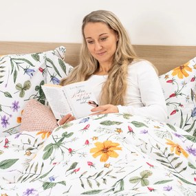 4Home Pościel z kory Wildflower Bliss, 140 x 200 cm, 70 x 90 cm