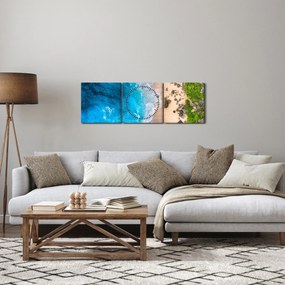 Obraz - Plaża w Indonezji (z zegarem) (90x30 cm)