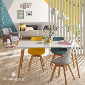 Stolik kawowy w stylu modern, drewniany blat z drucianym kloszem, uniwersalny i nowoczesny stół