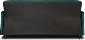 Sofa z Funkcją Spania TIVOLI Wersalka Rozkładana Dwuosobowa Zielona Welurowa Nowoczesna do Salonu