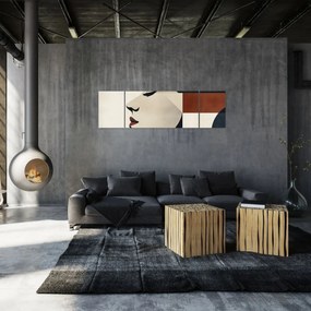 Obraz - Kobieta z profilu (170x50 cm)