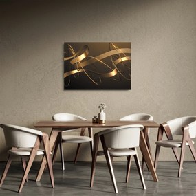 Obraz na szkle - Brązowe wstążki (70x50 cm)