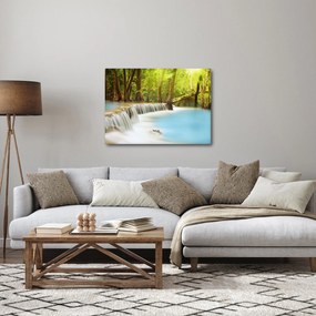 Obraz wodospadu Huai Mae Kamin w lesie (70x50 cm)