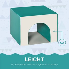 HOMCOM Zestaw 4 piankowych klocków do budowy dla dzieci w wieku 1-3 lat EPE kolor niebieski