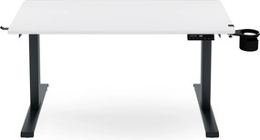 Biurko elektryczne z regulacją wysokości ergonomiczne antracytowo-białe, 1200x600 mm: ARIA