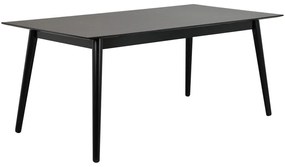 Czarny stół do jadalni Rowico Lotta, 180x90 cm