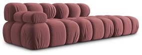 Różowa aksamitna sofa 282 cm Bellis – Micadoni Home