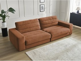 Pomarańczowa aksamitna sofa 276 cm Sierra – Bobochic Paris