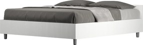 Łóżko wyposażone w stelaż z listwami 160x200 Frassino biała Nuamo