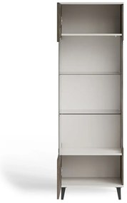 Witryna wysoka RANDOM 2 W-1 60cm orzech/kaszmirowa HALMAR