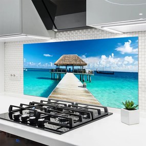 Panel Szklany do Kuchni Monumentalny Most Nad Cieśniną