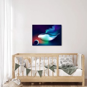 Obraz - Wieloryb w kosmosie (70x50 cm)