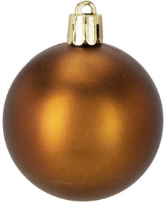 Zestaw 16 szt. ozdób świątecznych Festive Sparkles, złoto-brązowy, śr. 5 cm, plastik