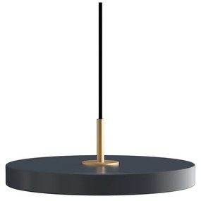 Antracytowa metalowa lampa wisząca LED ze ściemniaczem i metalowym kloszem ø 31 cm Asteria Plus – UMAGE