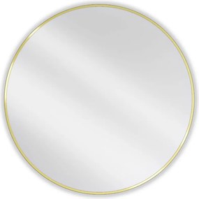Mexen Loft lustro łazienkowe okragłe 90 cm, rama złota szczotkowana - 9850-090-090-000-50