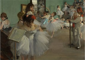Obraz na szkle - Edgar Degas, The Dance Class, reprodukcje (70x50 cm)