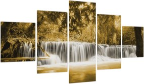 Obraz - Wodospad, vintage (125x70 cm)