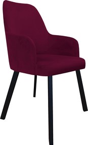 Krzesło WESTA tkanina Welur noga metalowa elegancki styl loftowy : Kolor nogi - Czarna profil, Kolor tkaniny - VELVET - MG02, Typ siedziska - Siedzisko stałe