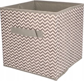 Organizer Tekstylny Wzór Zygzak Pudełko kosz 31x31x31 cm do Szafy Garderoby