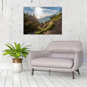 Obraz na szkle - Góra Olimp (70x50 cm)