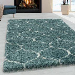 Dywan shaggy Salsa koniczyna niebieski 60 cm x 110 cm