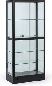 Witryna szklana, 1800 × 800 × 400 mm, czarna