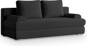 Masseno Sofa ASPERO z funkcją spania i pojemnikiem na pościel, Rozkładana sofa - Czarny, KRONOS 07