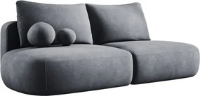 Sofa BLOOM Kanapa z funkcja spania i pojemnikiem w tkaninie CLOUD 91 kolor SZARY