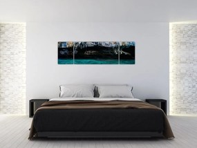 Obraz wody i skał (170x50 cm)