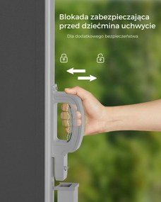 Markiza boczna HORIZON na taras, 160x300cm, szary SongmicsHome