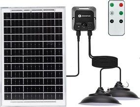 Aigostar - LED solarna lampa sufitowa z czujnikiem 2xLED/35W/12V 6000mAh 6500K śr. 15 cm + pilot
