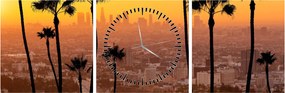 Obraz - Panorama Los Angeles (z zegarem) (90x30 cm)