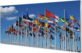 Panel szklany do Kuchni Zestaw Flag Państwowych