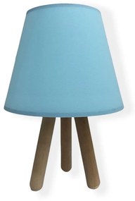 Lampa stołowa WOOD 1xE27/60W/230V niebieska