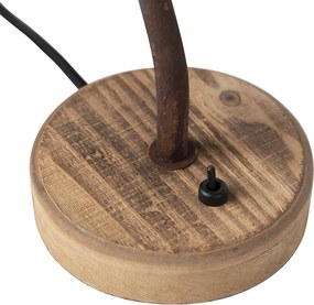 Rustykalna lampa stołowa rdzawobrązowa - Rax