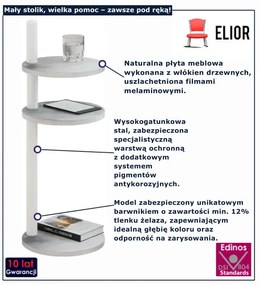 Stolik pomocniczy beton + biały B1-S35