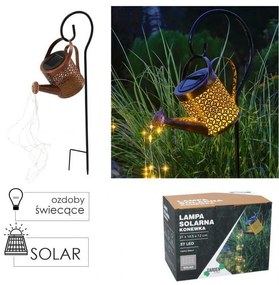 Aldotrade Lampa solarna Konewka, 37 LED, ciepła biała