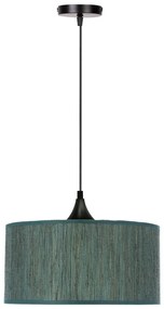 Ciemnozielona lampa wisząca z tekstylnym kloszem ø 30 cm Patti – Candellux Lighting