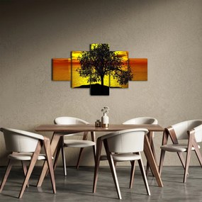 Obraz sylwetki drzewa (125x70 cm)