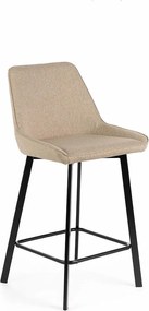 Fox - beżowy stołek materiałowy - zestaw 2 szt.