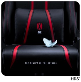 Fotel gamingowy Diablo X-One 2.0 Normal Size, czarno-czerwony