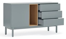 Niebieska/szara niska komoda 140x76 cm Corvo – Teulat