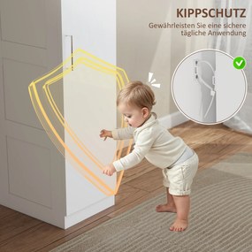 HOMCOM Szafa wielofunkcyjna z drążkiem, półką, drzwiami Soft-Close 40 x 52 x 180 cm Biała