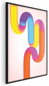 Plakat Tęczowe Rurki 29,7x42 cm z ramą czarną bez marginesu ARTGEIST B