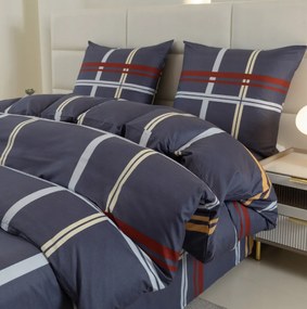 PrzytulneMieszkanie.pl PrzytulneMieszkanie.pl Pościel z mikrofibry TARTAN ciemnoniebieski Rozmiar pościeli: 2 szt 70 x 80 cm | 160 x 200 cm