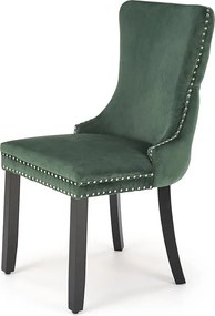 Zielone stylowe krzesło drewniane w stylu glamour K1-K46