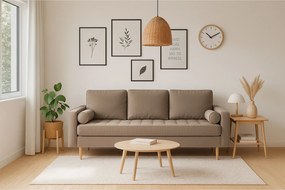 Rozkładana sofa MONZA 225x95x100 cm – brązowy Monolith 15