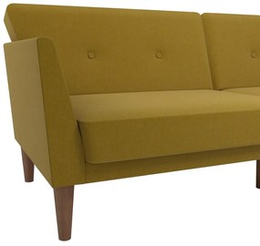 Żółta rozkładana sofa 205 cm Regal – Novogratz
